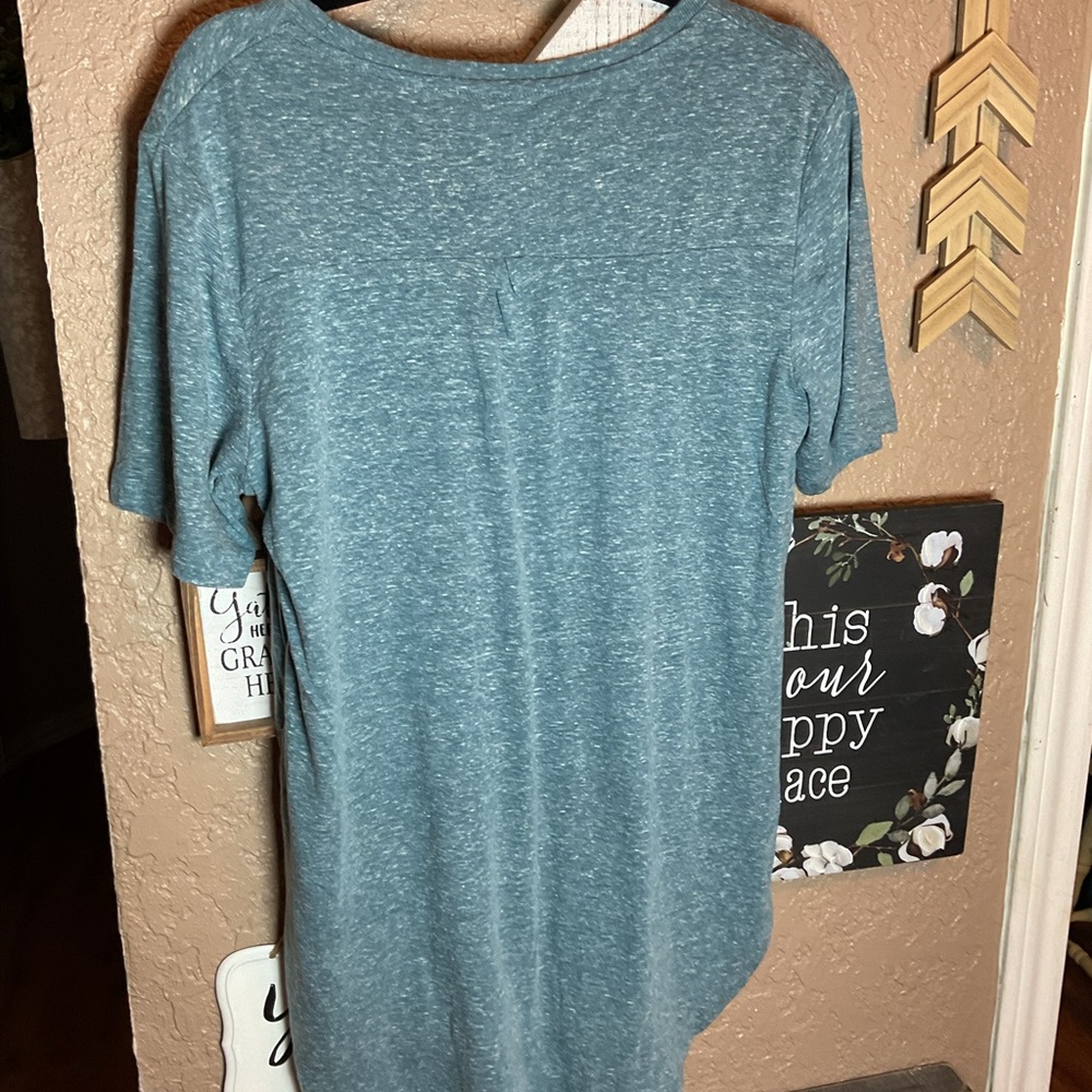 Women’s Royce Brand Space Dyed Blue Texas Shirt Size Large EUC - Picture 2 of 2
